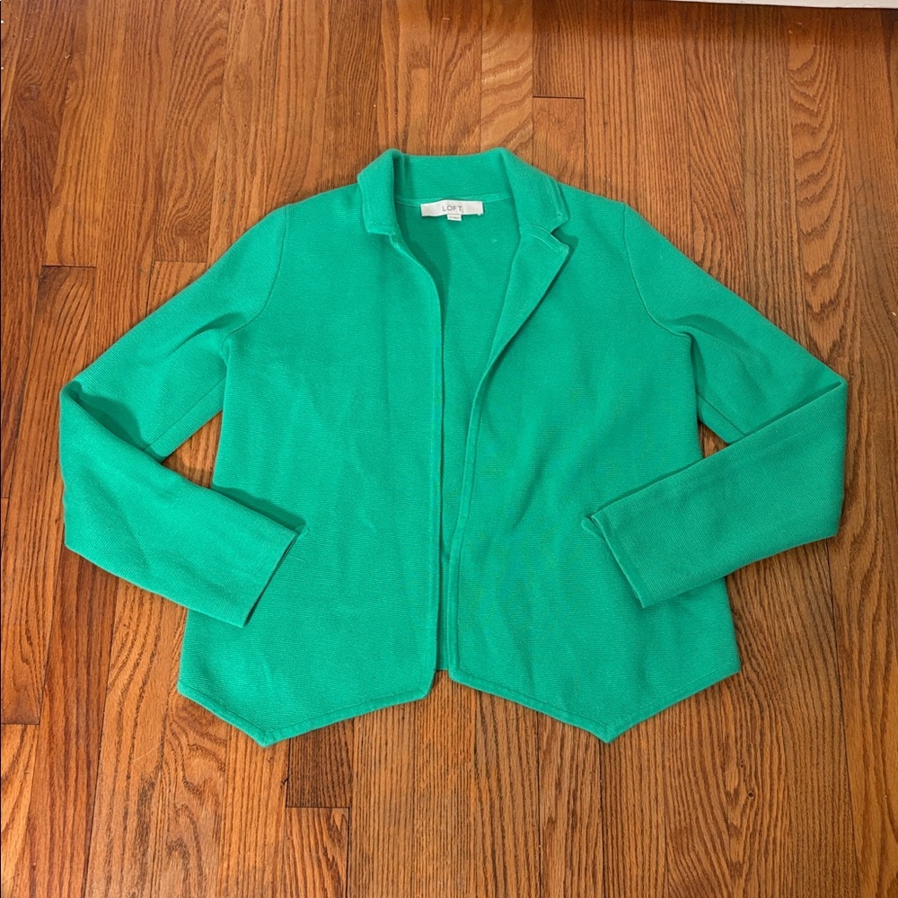 Loft Sweater Blazer Jacket Green‎ size Small business casual